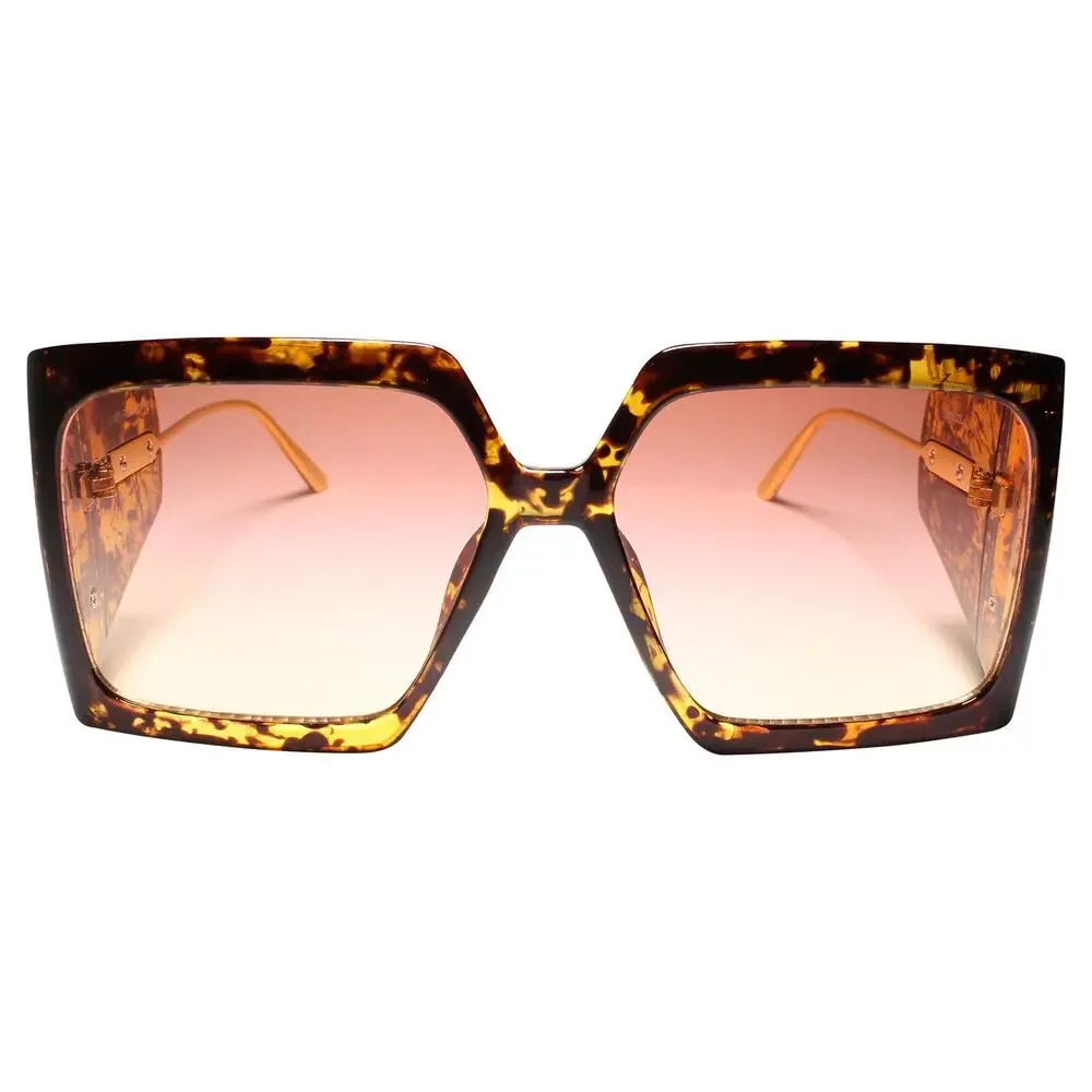 Classy Upscale Fashionable Womens Sunglasses Pink and Yellow Lens